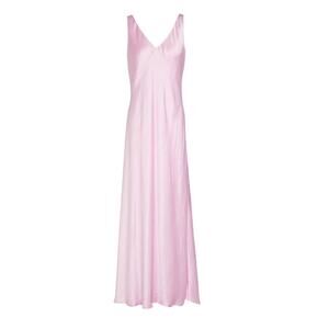 VINCE Crinkled satin maxi dress Lilac